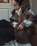 Leather shirring buckle cross bag