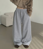 Two-Way Thick Brushed Cut Jogger Wide Banding Pants