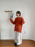 [unisex] Simty Linen Punching Over Knit