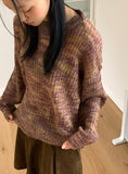 Hazel Mix Color Round Knit