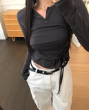 Waing Bustier Long Sleeve Cardigan Set
