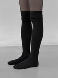 Basic Rib Long Knee Socks