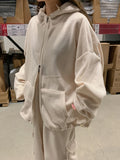 Toto Fleece String Two-Way Hooded Zip-Up