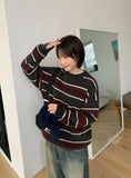 [unisex] Koiti Color Matching Stripe Over Knit