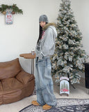 Ika Flag Fur Hood Zip Up