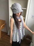 Mauve Wrinkle Pleated Long Muffler Scarf