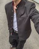 [PLAN MADE] Kuroji Metal Gakuran Crop Jacket