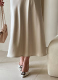 Shyro Satin Mermaid Banding Long Skirt