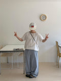 [BAONHAUS] Rebaca Stripe Banding Wide Pants
