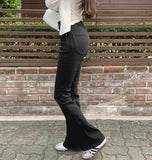 Classic Slim Fit Banding Hip Pad Bootcut Cotton Pants