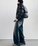 High Neck Leather Crop Padding