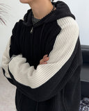 Enon Varsity Knit Hooded Zip-Up