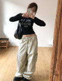 Faded Dyeing Washed Multi Cargo Pants