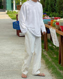 Easy Linen One-Tuck Wide Pants
