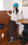 SUEDE WRINKLE LONG SK