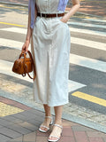 Latte Pocket Collar Sleeveless One Piece (Belt Set)