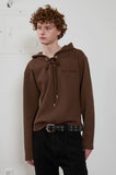 eyelet waffle hoodie