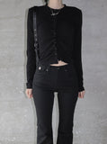 Flea shirring cardigan