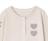 DOLLS - M Henley Neck Long Sleeve T-Shirt