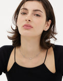 Nova Silver (W) Pave Station Necklace