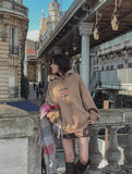 California american flag embroidery pigment hoodie