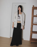 Aesthetics Printed Color Matching See-Through Long Sleeve T-Shirt