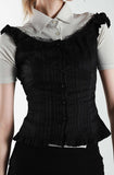Frill wrinkle Sleeveless