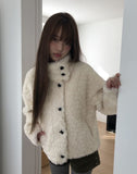Elu Fluffy Button Jacket