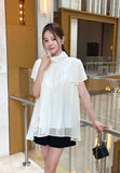 Hens Halter Tie Chiffon Blouse (Belt set)