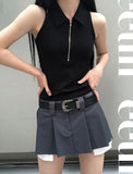 low-rise pocket skirt