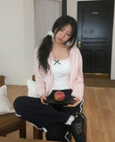 Eder Dot Ribbon Lace Cap Sleeveless