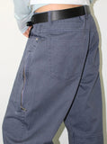 VINTAGE DYEING ZIPPER PANTS