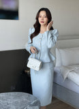 Anibelle Heartneck Tweed Peplum Jacket