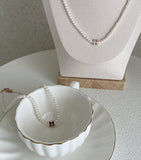 Felin Initial Pearl Necklace