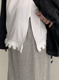 Genter Flower Lace Long Sleeve Tee