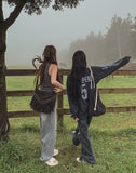 [U-DENIM] Summer ripped jeans wide denim pants