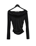 Lua Cowl Neck Hooded Off-Shoulder
