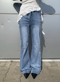 Botu Slim Washing Denim Bootcut Pants