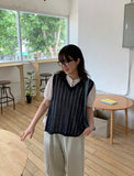 Natsuda Layered Strap V-Neck Knit Vest