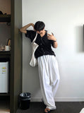 Linen short sleeve cardigan