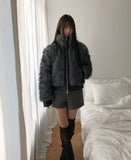 Nupe Two-Tone Fur Two-Way Zip-Up Jumper