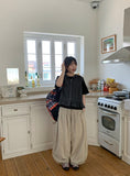 [unisex] Rango Linen Pintuck Wide Balloon Pants
