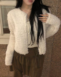 Nori Brush Fur Short Cardigan