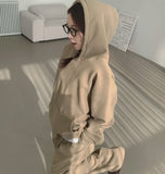 Corduroy Cody Set-up Pintuck Wide Loose-Fit Hood Two-Piece Thick Brushed