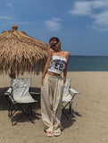 [U-BASIC] Summer Pintuck Linen Wide Pants