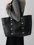 GLOSSY STUD SHOPPER BAG