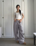 Mirop One-Tuck Fleece Two-Way Wide Pants