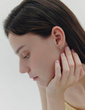 H Edition Silver Rainy One-Touch Earrings