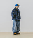 Dirty Washed Denim Balloon Pants