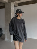 [U-BASIC] Want slit oversized fit long sleeve